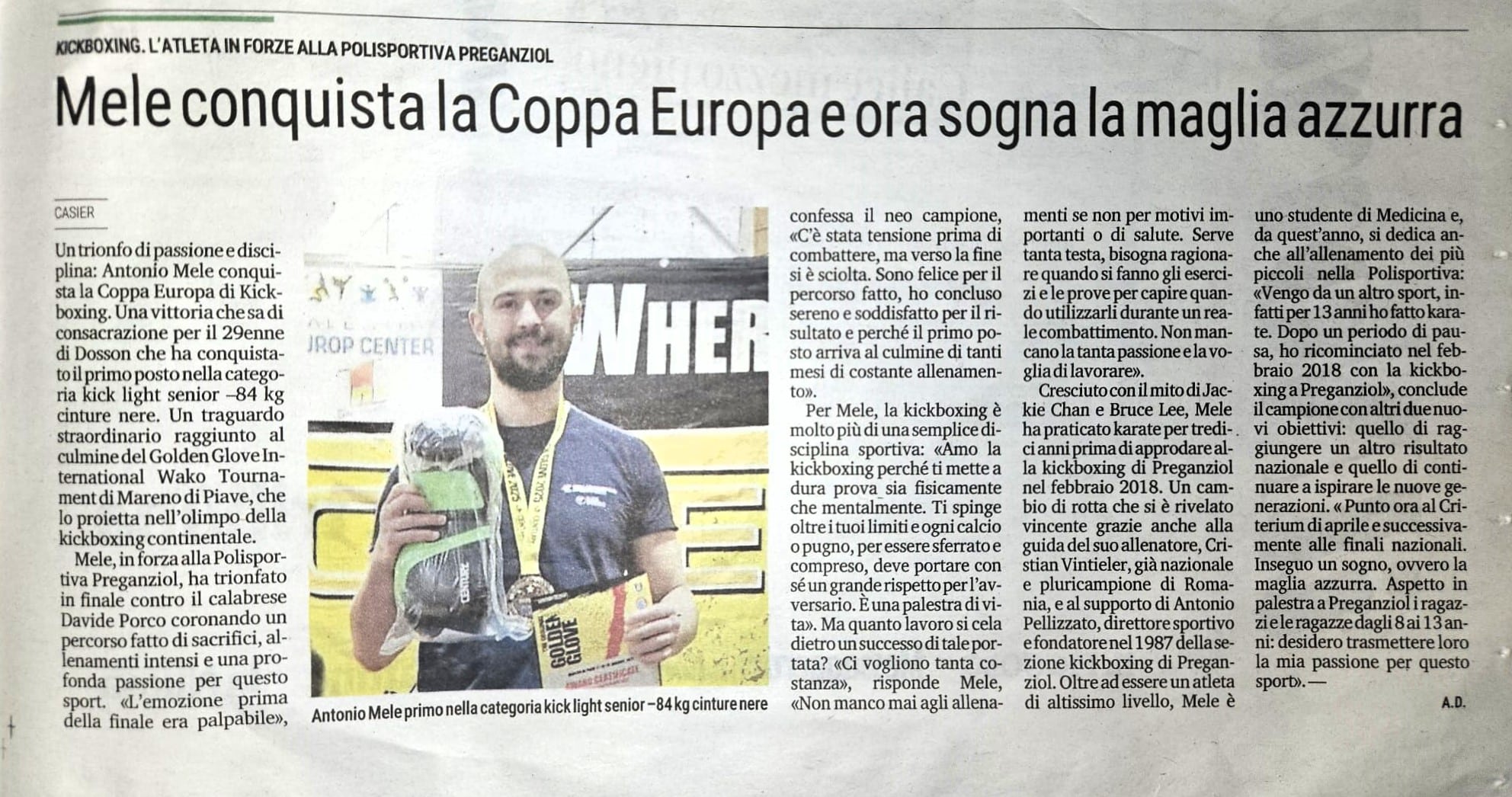 KICKBOXING: rassegna stampa