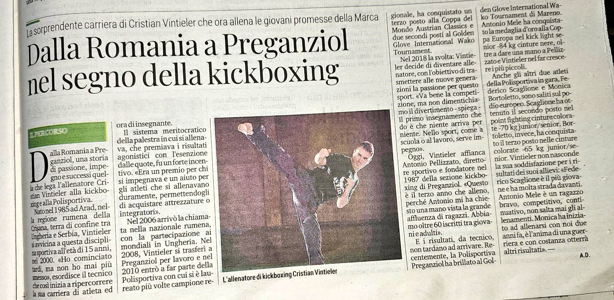 RASSEGNA: kickboxing in Tribuna con coach Vintieler