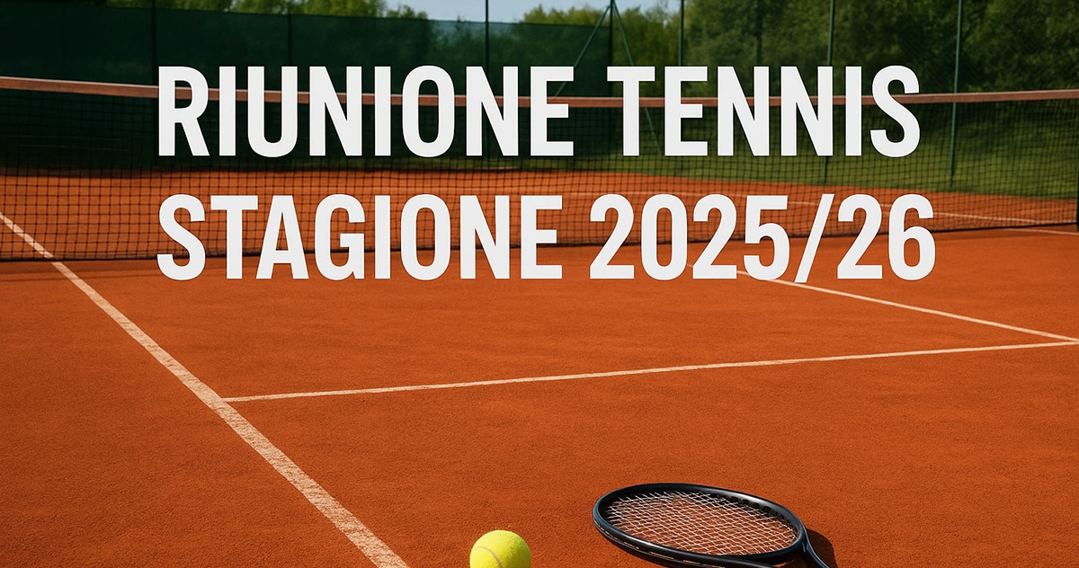 TENNIS: riunione con le famiglie lunedì 15 settembre