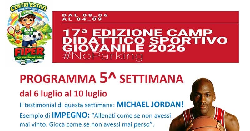 CENTRI ESTIVI: il programma da lunedì 6 luglio