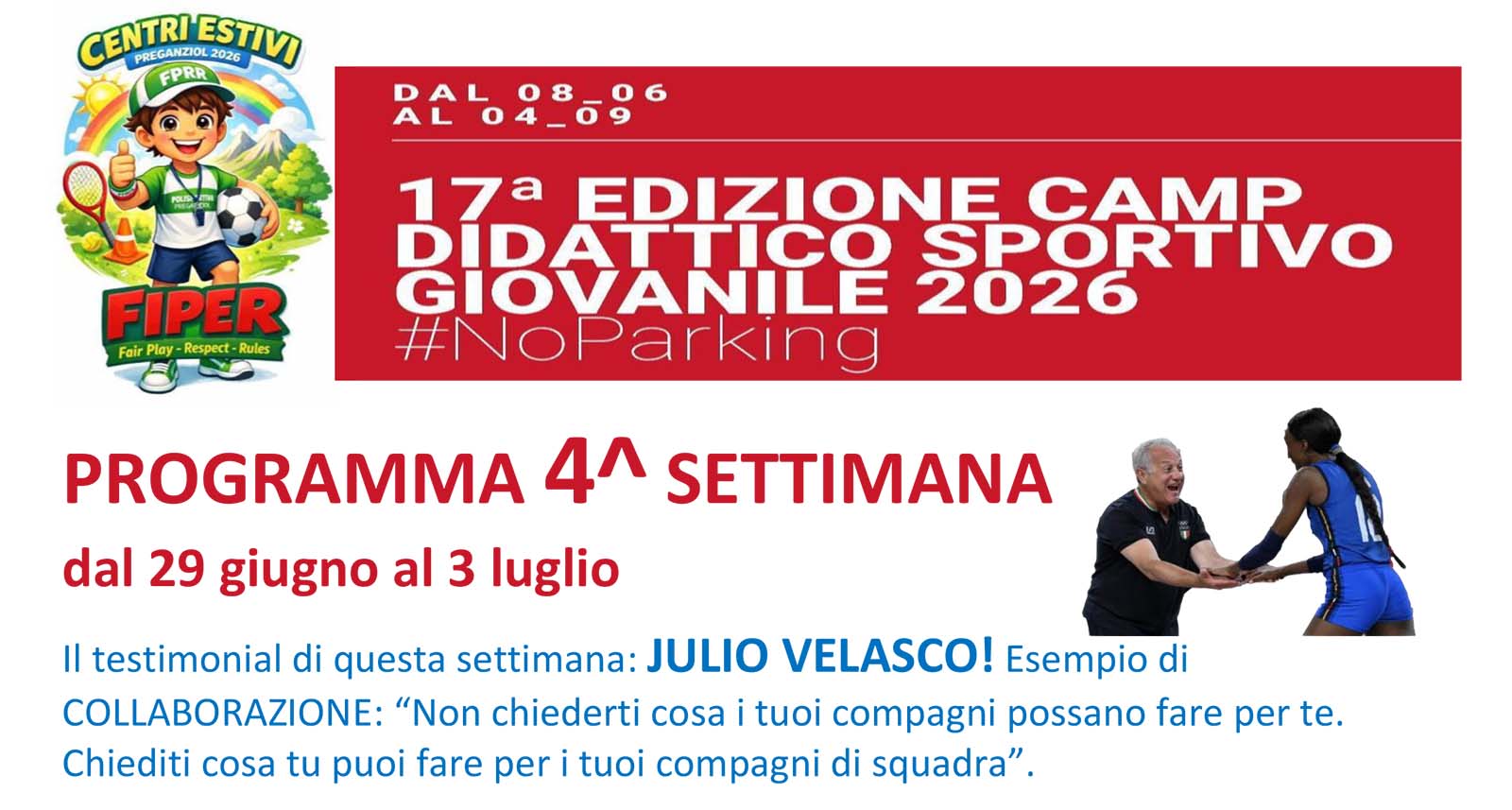 CENTRI ESTIVI: il programma dal 29 giugno