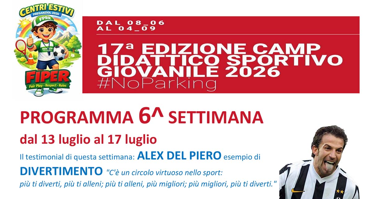 CENTRI ESTIVI: il programma da lunedì 13 luglio