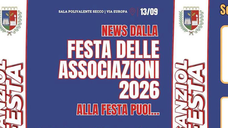 Vi aspettiamo alla Festa delle Associazioni